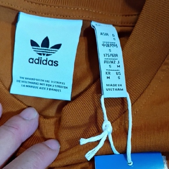 Adidas Men's Bold Orange Tee Size S - Picture 5 of 8